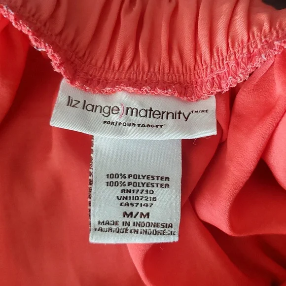 Liz Lange Maternity High Low Skirt in Vibrant Coral - Picture 3 of 3